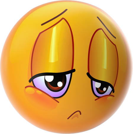 Cute 3D Sad Face Emoji